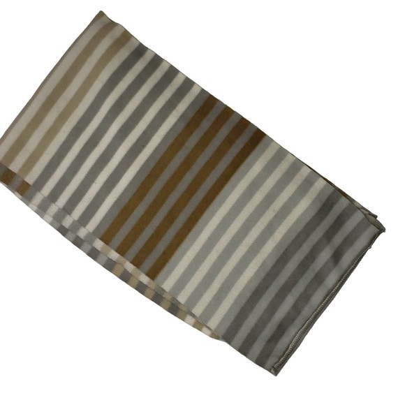 OLD NAVY White Gray and Tan Neutral Striped Fleece Infinity Loop Scarf - Picture 2 of 6